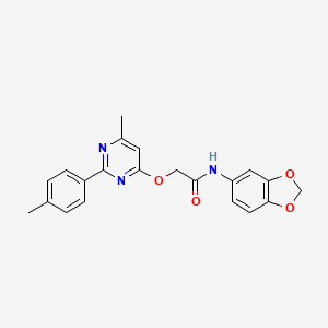 1-[3-(4-methylphenyl)-4-oxo-3,4-dihydrothieno[3,2-d]pyrimidin-2-yl]-N-(2-piperidin-1-ylethyl)piperidine-3-carboxamide