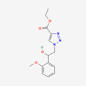molecular formula C14H17N3O4 B2561140 1-[2-羟基-2-(2-甲氧基苯基)乙基]-1H-1,2,3-三唑-4-羧酸乙酯 CAS No. 1403233-66-8