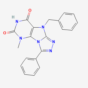 molecular formula C20H16N6O2 B2561143 9-苄基-5-甲基-3-苯基-5H-[1,2,4]三唑并[4,3-e]嘧啶-6,8(7H,9H)-二酮 CAS No. 921532-30-1