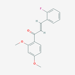 molecular formula C17H15FO3 B2561151 (2E)-1-(2,4-dimethoxyphenyl)-3-(2-fluorophenyl)prop-2-en-1-one CAS No. 295362-30-0