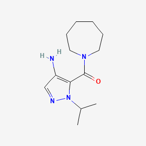molecular formula C13H22N4O B2561153 5-(Azepan-1-ylcarbonyl)-1-isopropyl-1H-pyrazol-4-amine CAS No. 1897018-94-8