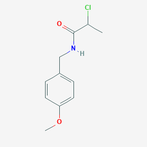 molecular formula C11H14ClNO2 B2561156 2-chloro-N-[(4-methoxyphenyl)methyl]propanamide CAS No. 571153-05-4