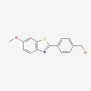 molecular formula C15H12BrNOS B2561164 2-(4-(Bromomethyl)phenyl)-6-methoxybenzo[d]thiazole CAS No. 101078-75-5