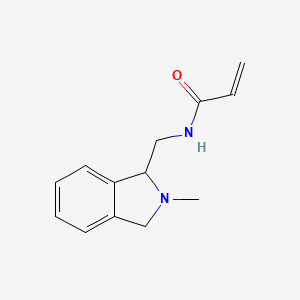 molecular formula C13H16N2O B2561170 N-[(2-Methyl-1,3-dihydroisoindol-1-yl)methyl]prop-2-enamide CAS No. 2361655-51-6