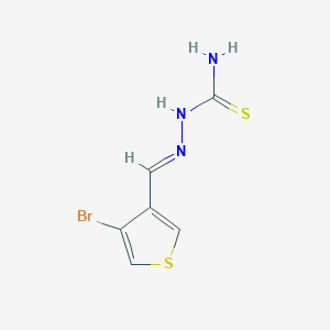 molecular formula C6H6BrN3S2 B2561178 [(E)-[(4-bromothiophen-3-yl)methylidene]amino]thiourea CAS No. 18895-09-5