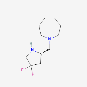 molecular formula C11H20F2N2 B2561189 1-[(4,4-DIFLUOROPYRROLIDIN-2-YL)METHYL]AZEPANE CAS No. 2096133-61-6