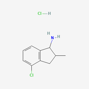 4-Chloro-2-methyl-2,3-dihydro-1H-inden-1-amine hydrochloride