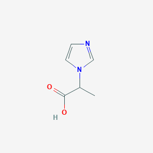 molecular formula C6H8N2O2 B2561192 2-(1H-imidazol-1-yl)propanoic acid CAS No. 753489-91-7; 90269-13-9