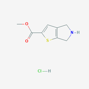 molecular formula C8H10ClNO2S B2561193 methyl 4H,5H,6H-thieno[2,3-c]pyrrole-2-carboxylate hydrochloride CAS No. 2126161-81-5