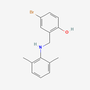 molecular formula C15H16BrNO B2561196 4-Bromo-2-{[(2,6-dimethylphenyl)amino]methyl}phenol CAS No. 1232798-98-9