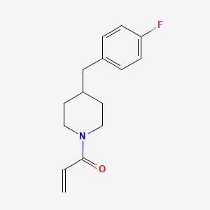 molecular formula C15H18FNO B2561204 1-[4-[(4-Fluorophenyl)methyl]piperidin-1-yl]prop-2-en-1-one CAS No. 438635-04-2