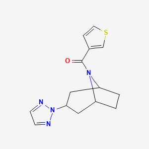((1R,5S)-3-(2H-1,2,3-triazol-2-yl)-8-azabicyclo[3.2.1]octan-8-yl)(thiophen-3-yl)methanone