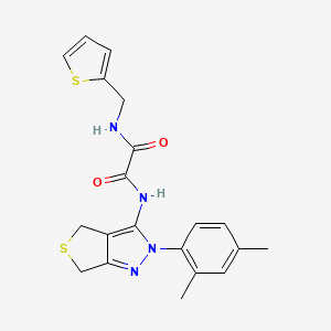 molecular formula C20H20N4O2S2 B2561221 N'-[2-(2,4-dimethylphenyl)-4,6-dihydrothieno[3,4-c]pyrazol-3-yl]-N-(thiophen-2-ylmethyl)oxamide CAS No. 899756-23-1