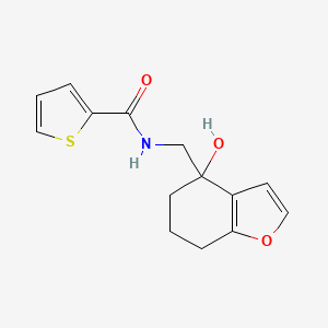 molecular formula C14H15NO3S B2561223 N-((4-hidroxi-4,5,6,7-tetrahidrobenzofuran-4-il)metil)tiofeno-2-carboxamida CAS No. 2320210-86-2