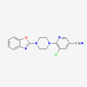 6-[4-(1,3-Benzoxazol-2-yl)piperazin-1-yl]-5-chloropyridine-3-carbonitrile