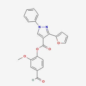 (4-Formyl-2-methoxyphenyl) 3-(furan-2-yl)-1-phenylpyrazole-4-carboxylate