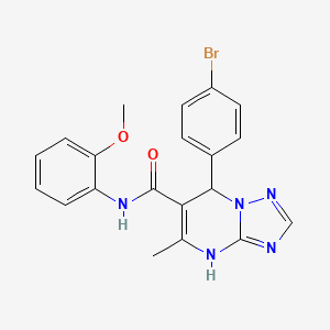 molecular formula C20H18BrN5O2 B2561242 7-(4-bromophenyl)-N-(2-methoxyphenyl)-5-methyl-4,7-dihydro-[1,2,4]triazolo[1,5-a]pyrimidine-6-carboxamide CAS No. 540502-61-2