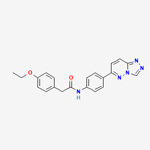 molecular formula C21H19N5O2 B2561245 2-(4-ethoxyphenyl)-N-[4-([1,2,4]triazolo[4,3-b]pyridazin-6-yl)phenyl]acetamide CAS No. 891116-11-3