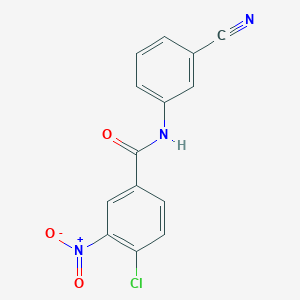 molecular formula C14H8ClN3O3 B2561251 4-chloro-N-(3-cyanophenyl)-3-nitrobenzamide CAS No. 642936-15-0