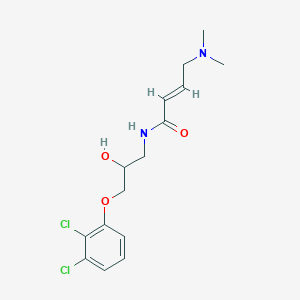 (E)-N-[3-(2,3-Dichlorophenoxy)-2-hydroxypropyl]-4-(dimethylamino)but-2-enamide