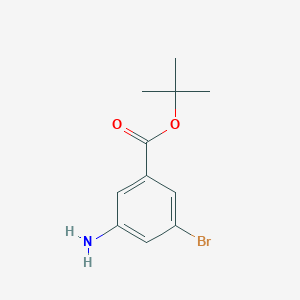 molecular formula C11H14BrNO2 B2561255 叔丁基3-氨基-5-溴苯甲酸酯 CAS No. 1520388-94-6