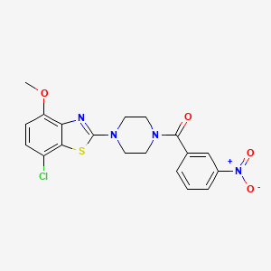 (4-(7-Chloro-4-methoxybenzo[d]thiazol-2-yl)piperazin-1-yl)(3-nitrophenyl)methanone