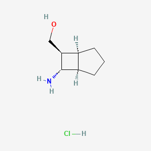 molecular formula C8H16ClNO B2561261 [(1R,5S,6S,7S)-7-氨基-6-双环[3.2.0]庚基]甲醇；盐酸盐 CAS No. 2253630-87-2