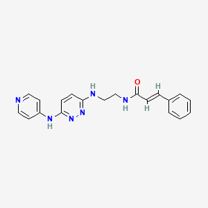 molecular formula C20H20N6O B2561262 N-(2-((6-(pyridin-4-ylamino)pyridazin-3-yl)amino)ethyl)cinnamamide CAS No. 1021213-45-5