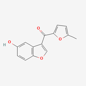 molecular formula C14H10O4 B2561277 (5-Hydroxybenzofuran-3-yl)(5-methylfuran-2-yl)methanone CAS No. 328009-37-6