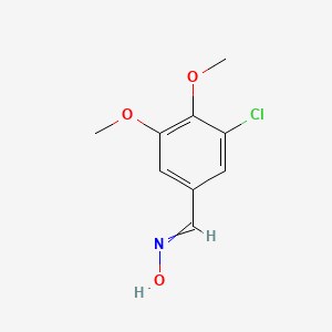 molecular formula C9H10ClNO3 B2561285 N-[(3-chloro-4,5-dimethoxyphenyl)methylidene]hydroxylamine CAS No. 1195215-15-6