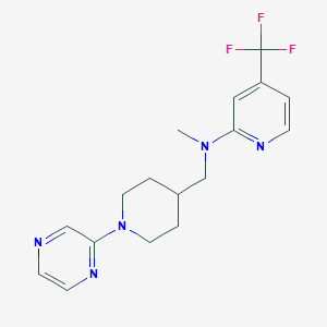 molecular formula C17H20F3N5 B2561289 N-Methyl-N-[(1-pyrazin-2-ylpiperidin-4-yl)methyl]-4-(trifluoromethyl)pyridin-2-amine CAS No. 2415563-76-5