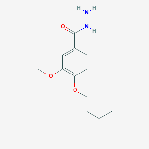 molecular formula C13H20N2O3 B2561291 3-Methoxy-4-(3-methylbutoxy)benzohydrazide CAS No. 613656-76-1