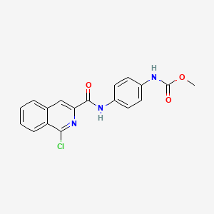 molecular formula C18H14ClN3O3 B2561293 methyl N-[4-(1-chloroisoquinoline-3-amido)phenyl]carbamate CAS No. 1427544-99-7