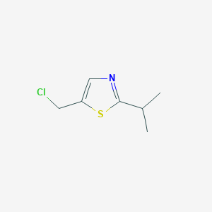 molecular formula C7H10ClNS B2561303 5-(Chloromethyl)-2-isopropylthiazole CAS No. 1051463-88-7