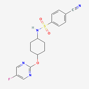 4-cyano-N-((1r,4r)-4-((5-fluoropyrimidin-2-yl)oxy)cyclohexyl)benzenesulfonamide
