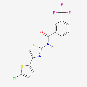 N-(4-(5-chlorothiophen-2-yl)thiazol-2-yl)-3-(trifluoromethyl)benzamide