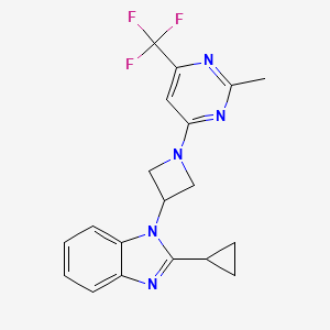 2-cyclopropyl-1-{1-[2-methyl-6-(trifluoromethyl)pyrimidin-4-yl]azetidin-3-yl}-1H-1,3-benzodiazole