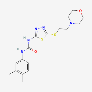 1-(3,4-Dimethylphenyl)-3-(5-((2-morpholinoethyl)thio)-1,3,4-thiadiazol-2-yl)urea