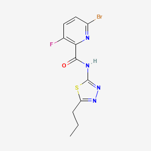 6-Bromo-3-fluoro-N-(5-propyl-1,3,4-thiadiazol-2-yl)pyridine-2-carboxamide