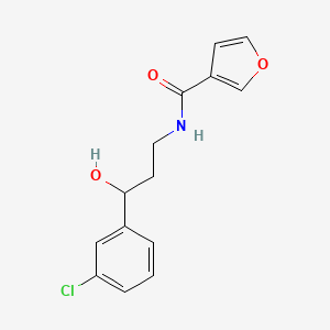 molecular formula C14H14ClNO3 B2561363 N-(3-(3-chlorophenyl)-3-hydroxypropyl)furan-3-carboxamide CAS No. 2034520-98-2