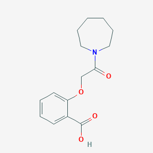 molecular formula C15H19NO4 B256139 2-[2-(1-Azepanyl)-2-oxoethoxy]benzoic acid 