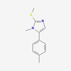 molecular formula C12H14N2S B2561401 1-methyl-2-(methylthio)-5-(p-tolyl)-1H-imidazole CAS No. 1206989-89-0