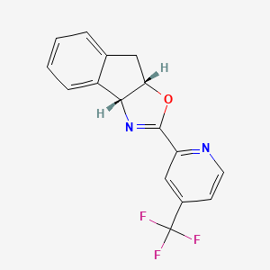 molecular formula C16H11F3N2O B2561407 (3aR,8aS)-2-(4-(Trifluoromethyl)pyridin-2-yl)-3a,8a-dihydro-8H-indeno[1,2-d]oxazole CAS No. 2126903-00-0