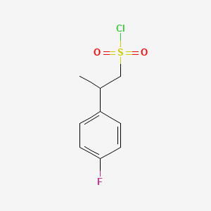 molecular formula C9H10ClFO2S B2561412 2-(4-Fluorophenyl)propane-1-sulfonyl chloride CAS No. 1533915-56-8