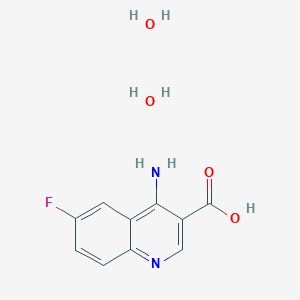 molecular formula C10H11FN2O4 B2561416 4-氨基-6-氟-3-喹啉甲酸二水合物 CAS No. 1609403-61-3