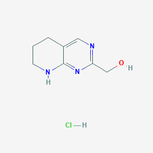 molecular formula C8H12ClN3O B2561428 5,6,7,8-Tetrahydropyrido[2,3-d]pyrimidin-2-ylmethanol;hydrochloride CAS No. 2243514-35-2