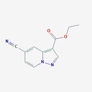 molecular formula C11H9N3O2 B2561432 乙基5-氰基吡唑并[1,5-a]吡啶-3-羧酸酯 CAS No. 1823228-03-0