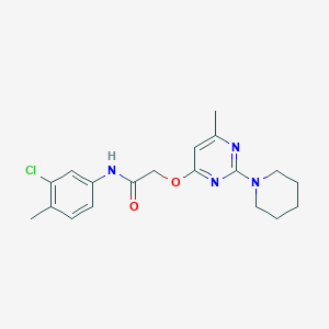 molecular formula C19H23ClN4O2 B2561445 N-(3-chloro-4-methylphenyl)-2-[(6-methyl-2-piperidin-1-ylpyrimidin-4-yl)oxy]acetamide CAS No. 1326872-62-1