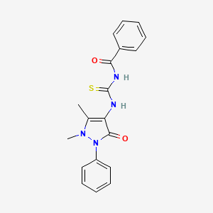 molecular formula C19H18N4O2S B2561446 N-苯甲酰-N'-(1,5-二甲基-3-氧代-2-苯基-2,3-二氢-1H-吡唑-4-基)硫脲 CAS No. 84555-16-8