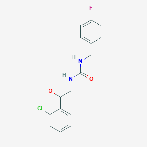 molecular formula C17H18ClFN2O2 B2561493 1-(2-(2-氯苯基)-2-甲氧基乙基)-3-(4-氟苄基)脲 CAS No. 1795300-00-3